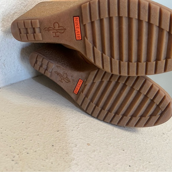 COLE HAAN WOMEN'S AIR MICHELLE KNEE-HIGH Y2K Wedge CIDER SUEDE BOOTS SIZE 9B - Picture 7 of 11